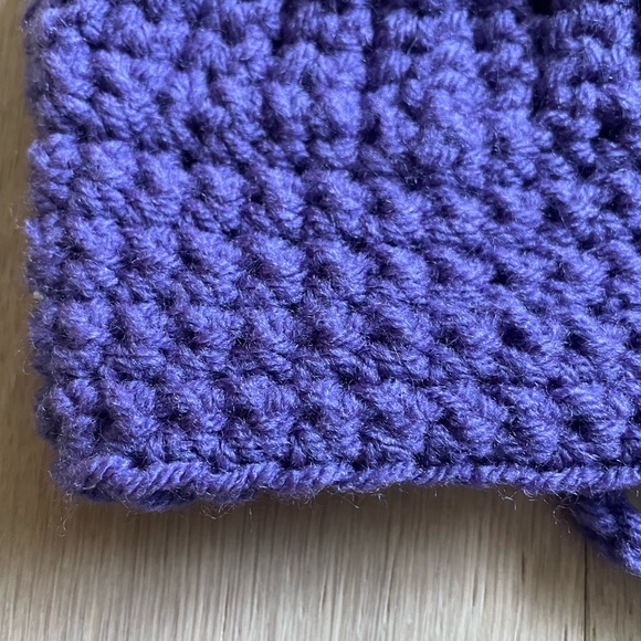 Purple Handmade Crocheted Bralette - Picture 3 of 5